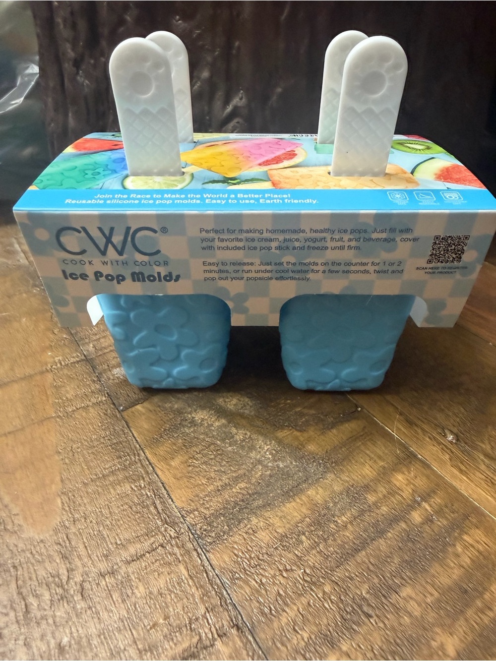 Cook With Color Kids Blue Silicone Ice Pop Molds